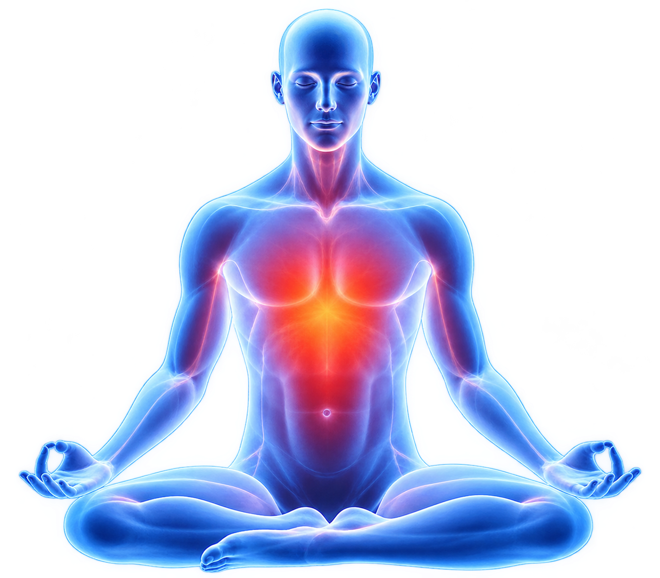 Meditating figure